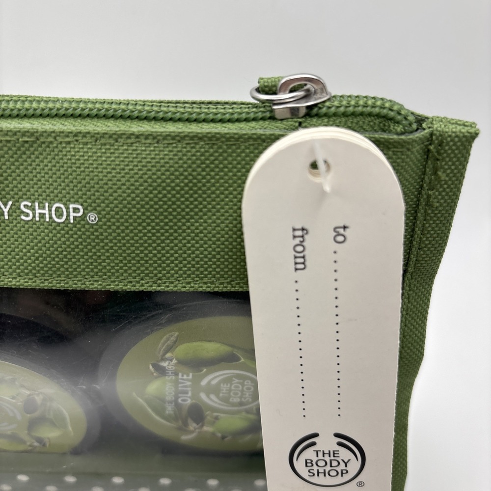 The Body Shop Olive Collection 3 Pc Gift Pouch Set Shower Gel Body Scrub Butter - Picture 3 of 6